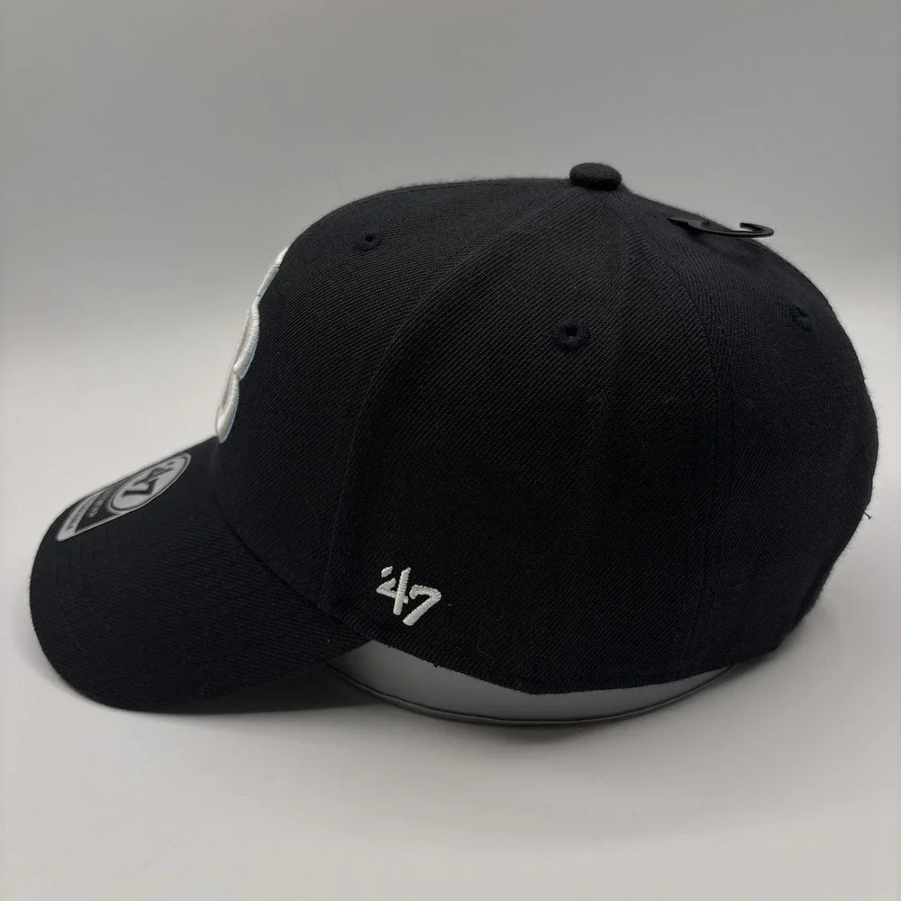 Tampa Bay Rays 47 Brand Hat MVP One Size Adjustable Cap Black MLB Baseball NEW